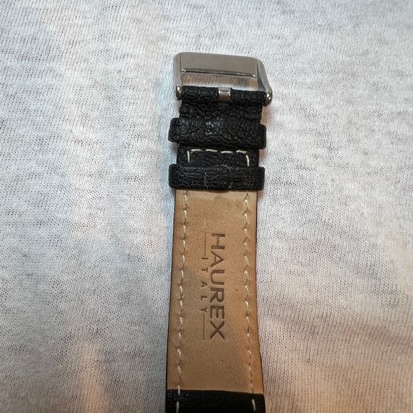 Haurex Talento Men’s Watch Model 1A367UNN with Vera  Pelle black leather band - Picture 9 of 15